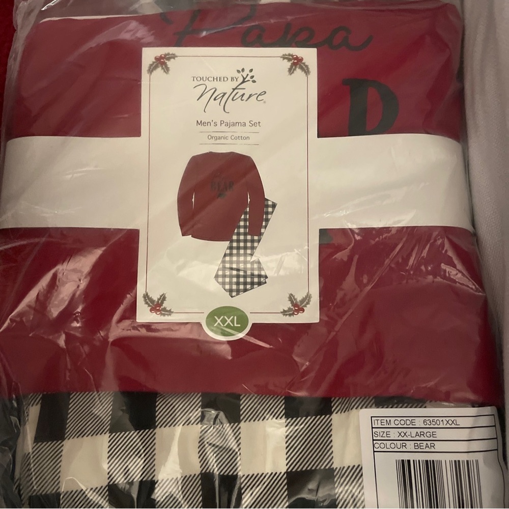 Touched by Nature Baby Holiday Pajamas Papa Bear XX-Large